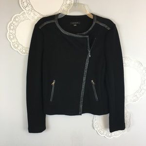 Comfy Ann Taylor Moto Knit Biker Style Jacket Sz M